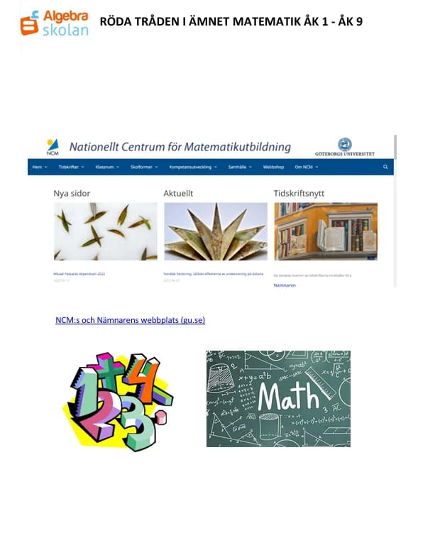 Röda tråden - Sammanhållen lärandeplan - Bild 5