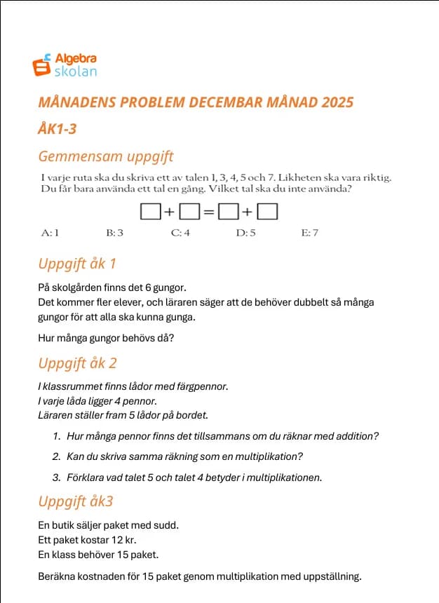 Månadens problem - Problemlösning som rutin - Bild 3